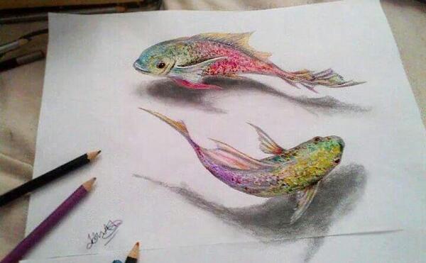 عکس چند مدل نقاشی با مداد رنگی