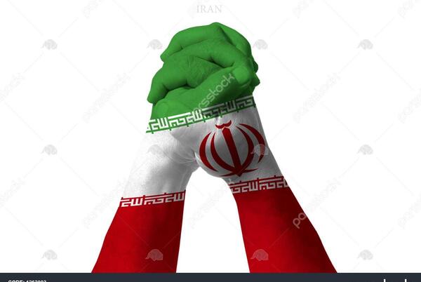عکس پرچم ایران روی دست