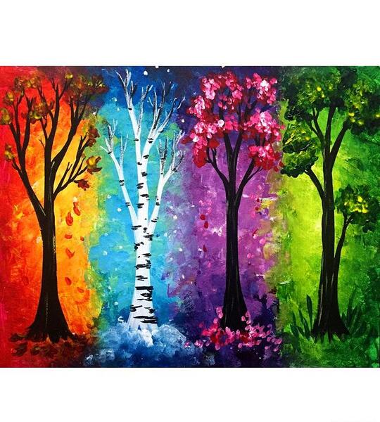 عکس طرح نقاشی چهار فصل