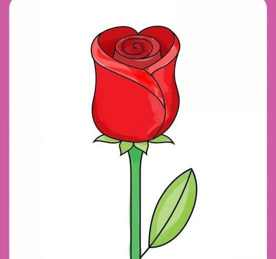 عکس نقاشی غنچه گل کودکانه