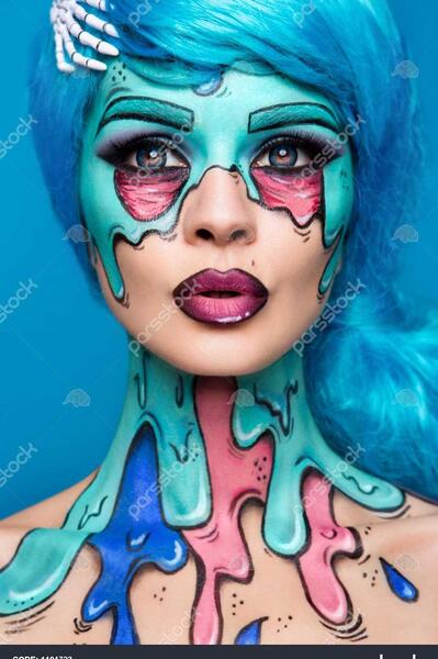 عکس نقاشی صورت زامبی