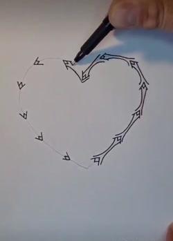 عکس نقاشی فانتزی قلب ساده