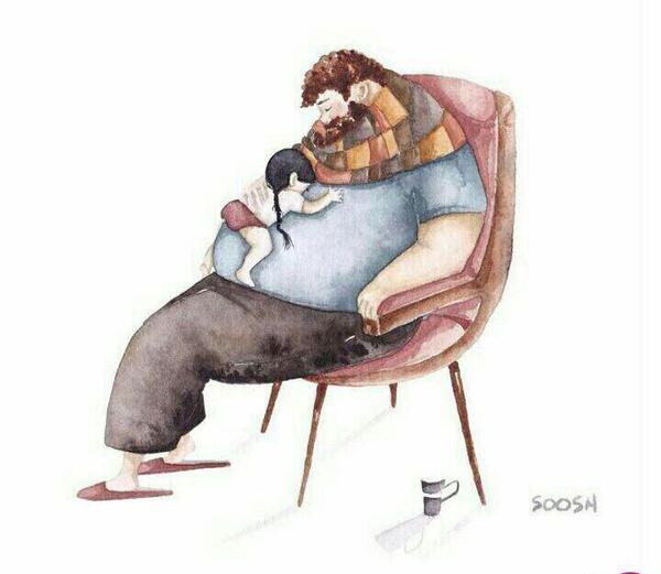 عکس نقاشی های زیبا پدر