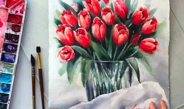 عکس مدل نقاشی فانتزی با آبرنگ