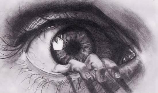 عکس نقاشی سیاه قلم ترسناک