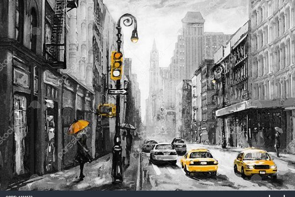 عکس نقاشی مدرن خیابانی