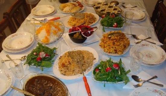 عکس سفره شام چهار نفره