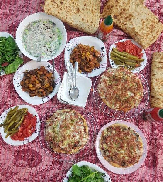 عکس سفره شام چهار نفره