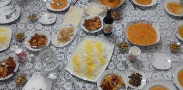 عکس سفره شام چهار نفره