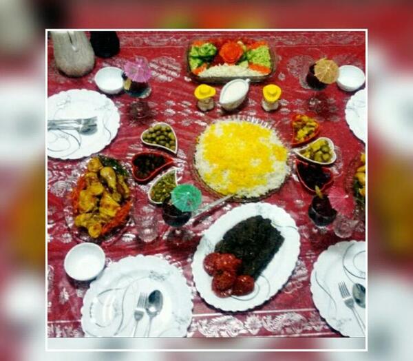 عکس سفره شام چهار نفره