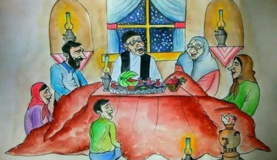 عکس نقاشی شب یلدا
