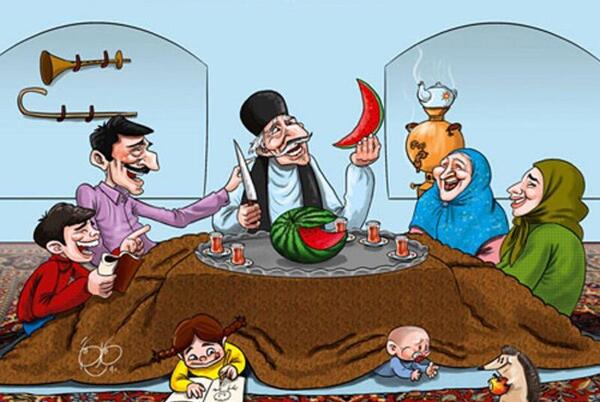 عکس نقاشی شب یلدا