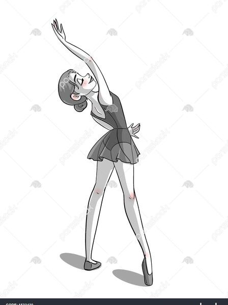 عکس نقاشی سیاه قلم رقص باله