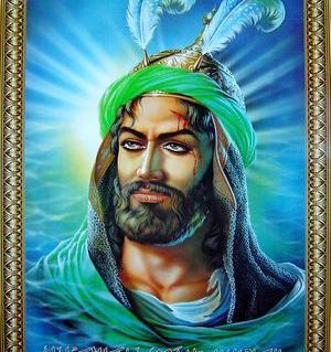 عکس نقاشی سیاه قلم حضرت عباس