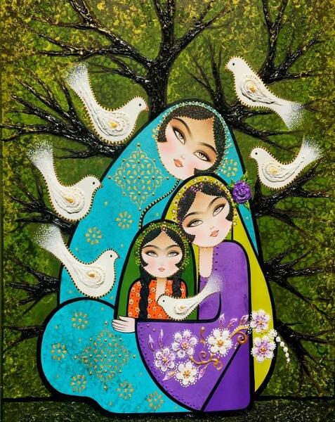 عکس نقاشی مدرن دخترانه