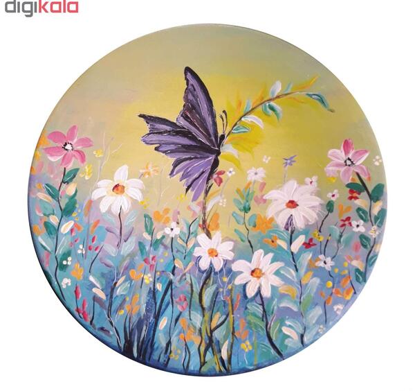 عکس نقاشی روی سفال طرح گل