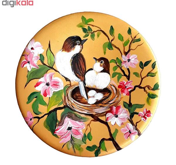 عکس نقاشی روی سفال طرح گل