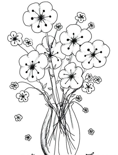عکس نقاشی گل طرح دار