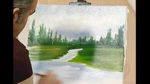 عکس طرح نقاشی روی بوم طبیعت
