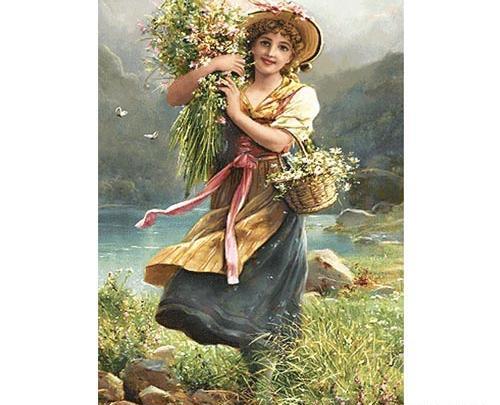 عکس نقاشی گل فروش