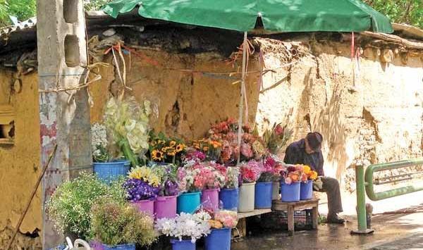 عکس نقاشی گل فروش