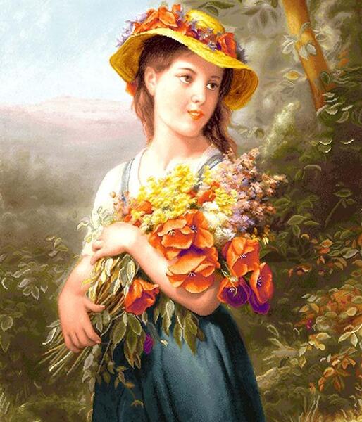 عکس نقاشی گل فروش