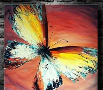 عکس نقاشی مدرن پروانه