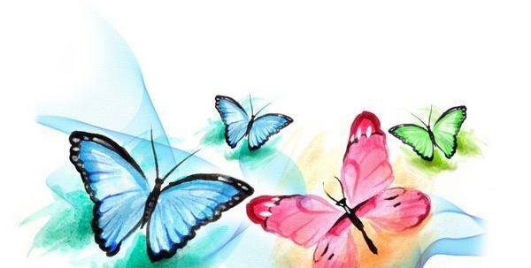 عکس نقاشی مدرن پروانه