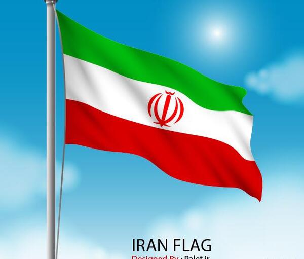 عکس پرچم ایران در آسمان