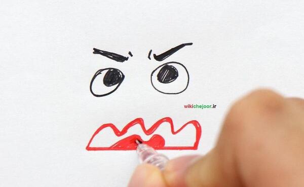 عکس نقاشی صورت عصبانی