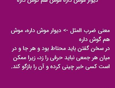 عکس نقاشی کودکانه ضرب المثل دیوار موش داره موشم گوش داره