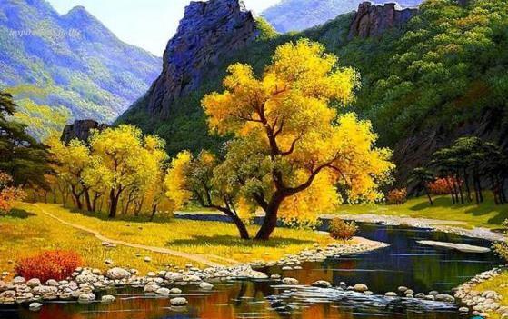 عکس نقاشی مدرن طبیعت