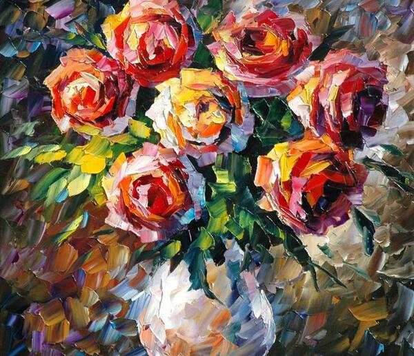 عکس نقاشی گل رز آسان