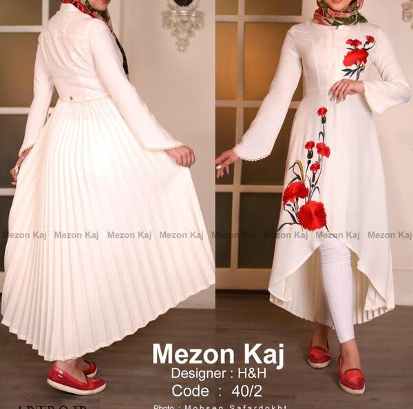 عکس مانتوهای گلدوزی شده