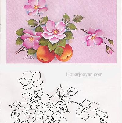 عکس طرح ساده نقاشی پارچه