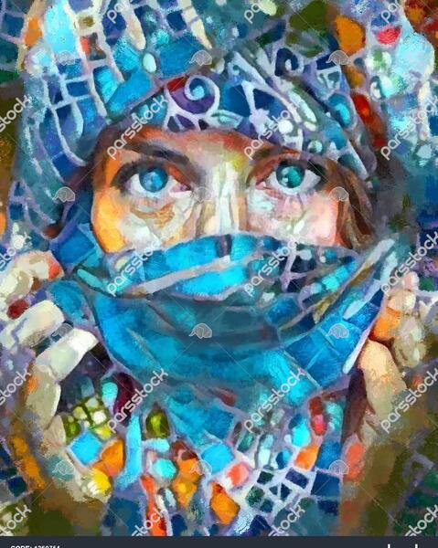 عکس نقاشی صورت مدرن