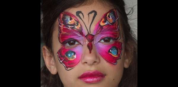 عکس نقاشی صورت شکل پروانه
