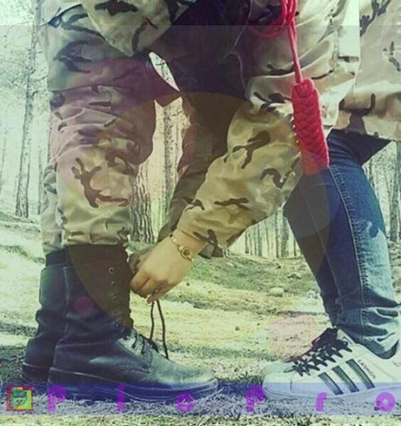 عکس دونفره سرباز