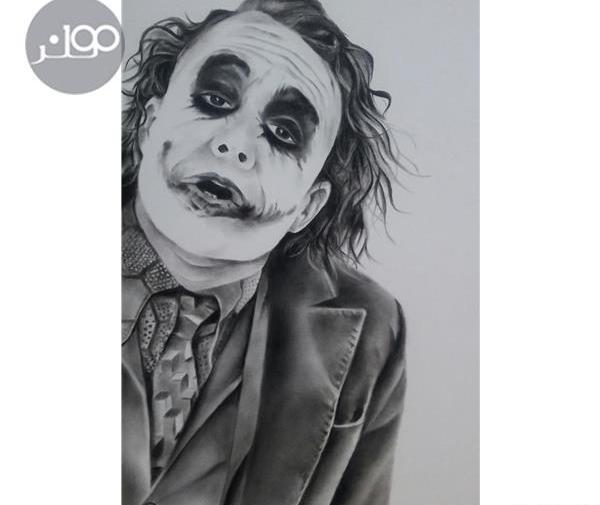 عکس نقاشی سیاه قلم جوکر