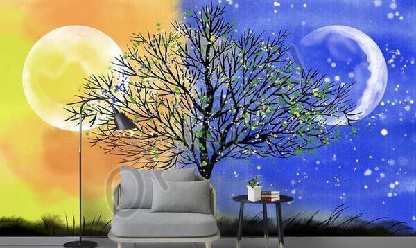 عکس نقاشی مدرن دیوار