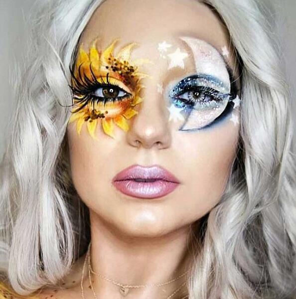 عکس نقاشی صورت هالووین ساده
