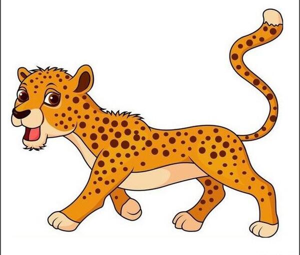 عکس نقاشی یوزپلنگ کودکانه