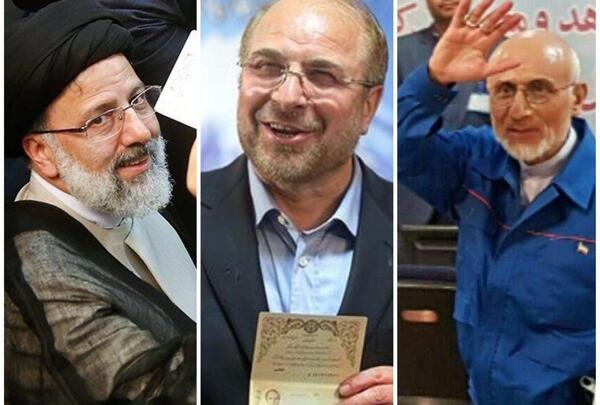 عکس سه نفره روحانی قالیباف رئیسی
