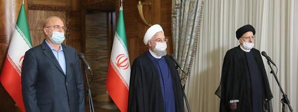 عکس سه نفره روحانی قالیباف رئیسی