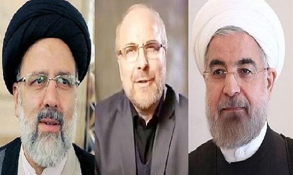عکس سه نفره روحانی قالیباف رئیسی