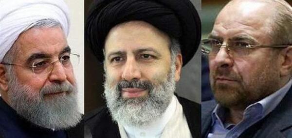 عکس سه نفره روحانی قالیباف رئیسی