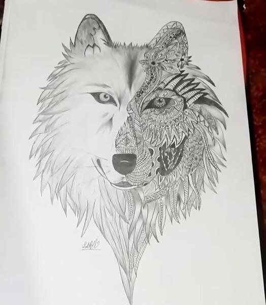 عکس نقاشی گرگ