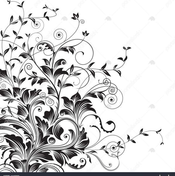 عکس نقاشی گل تزئینی