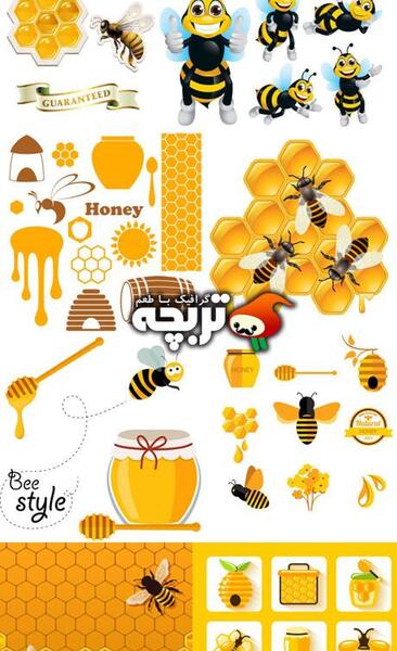 عکس نقاشی کودکانه ظرف عسل