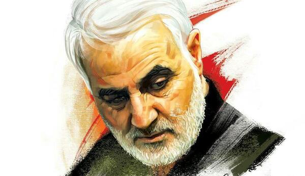عکس نقاشی سیاه قلم قاسم سلیمانی